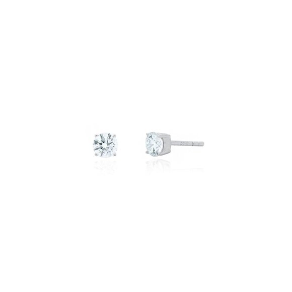 NWT Dionne Solitaire Studs 3mm // Sterling Silver + 0.2ct Diamond - Picture 1 of 4